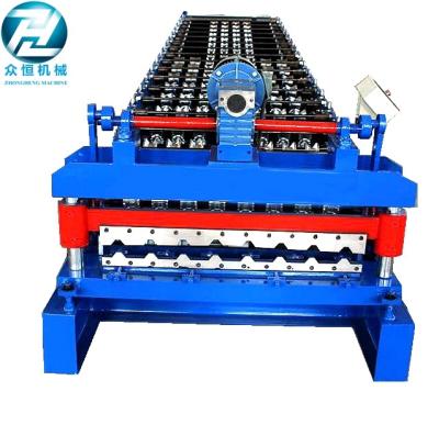 China Iron Sheet Roof Trapezoidal Roll Forming Machine With Motor Cutting for sale