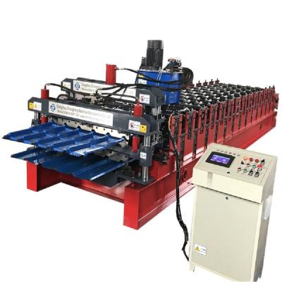 Cina Rotolo lustrato doppio automatico completo delle mattonelle di tetto che forma macchina con la pressatura di Wave in vendita