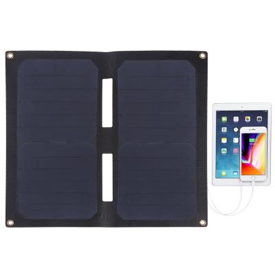 China Multiple Function Solar Panel Charger 14W5V Folding Fast Mobile Phone Charging Solar Panel 32cm*29cm for sale