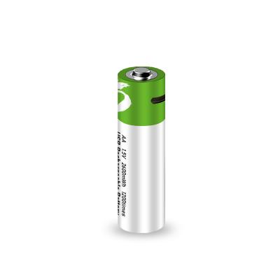 China Hot Sale AA 2600mWh Deep Cycle Lithium Ion Battery 550mWh 5v Charger Rechargeable Lithium Battery for sale