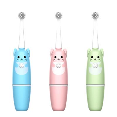 China Children's Battery Operated Electric Toothbrush For Kids Child Smart Cartoon Model 360 Degree Automatic Teeth Point Set for sale