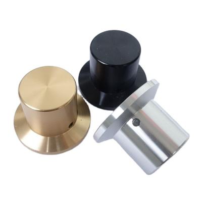 China Aluminum Alloy Aluminum Volume Audio Knob For Potentiometer Knurling Teeth Shaft for sale