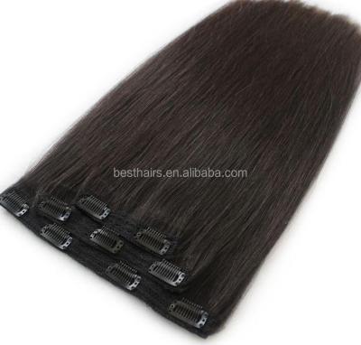 China 100% Remy Human Hair Clip In Silky Straight Wave Full Cuticles Double Drawn Clips In Remy Hair Extension 100g 120g 160g 180g 220g for sale