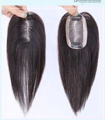 China Customized Size Silk Stockings Hairpiece Wave Silky Straight Silky Stockings Hairpiece For Woman Topper for sale