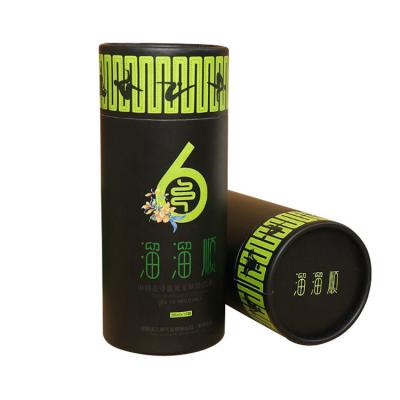 China Recycled Materials Custom Black Candle Paperboard Newspaper Distribution Tour Tube Special Cylinder Packaging Box for sale