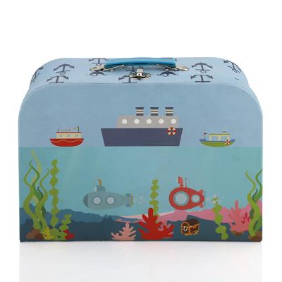 China Recycled Materials Wholesale Cardboard Suitcase Children's Toy Clothing Socks Shoes Custom Paper Storage Box for sale