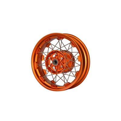 China Premium Durable Material Motorcycle Alloy Wheel Black Multi Spoke Rim Hard for sale