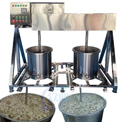 China Seafood Processing Shrimp Soaking Mixer Material Soaking Machine Kimchi Mixer Double-position Double-barrel Stainless St Te koop