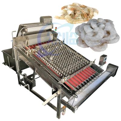 China Shrimp processing factory automatic fresh shrimp peeling machine without damage shrimp shell peeling and peeling machine zu verkaufen