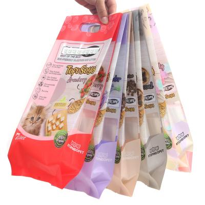 China Hibags Moisture Proof Custom Printed Empty Tofu Cat Litter Sand Plastic Packaging Bag With Window for sale