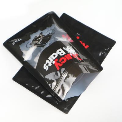 China Safety Custom Printing Sachet Clear Powder Bait Lure Plastic Packaging Flat Ziplock Bag for sale