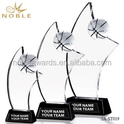 China Europe Crystal Blank Trophy Basketball Awards Clear Custom Cheap for sale