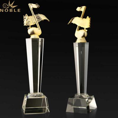 China Musical Instrument Crystal Custom Music Trophies from Europe for sale