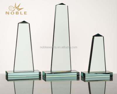 China Europe High Quality Jade Glass Obelisk Trophy Awards for sale