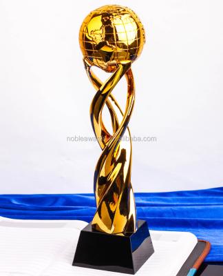 China High Quality Europe Crystal Resin Earth Globe Trophy Awards for sale