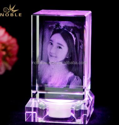 China Led Base Chargeable Square Led Crystal Light Base For Crystal Valentine Day Gift for sale