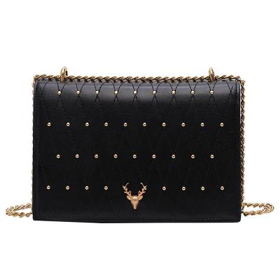 China Fashion hot sale ladies 2023 sta bags handbag high quality pu leather chain handbags small square bag shoulder chain bags for sale