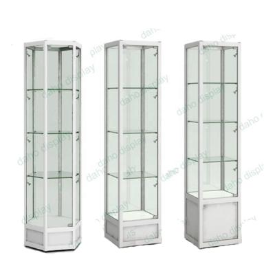 China Lockable boutique store display cabinet jewelry display cabinet single sided tempered glass glass display cabinet for sale