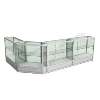 China Single Sided Customized Jewelry Shop Counter Display Racks Eyes / Cell Phone Glass Showcase for sale