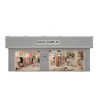 China Double Sided Store Shelves Clothing Store Fixture Mall Display Racks Retail Supplies for sale