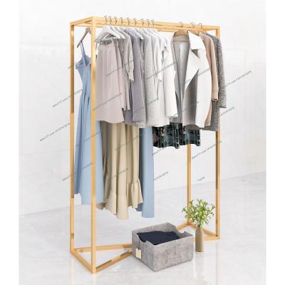 China Double Sided Mailing Mall Garment Display Rack Retail Steel Clothing Shelves for sale