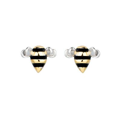 China Fashion Custom Romantic Wholesale Animal Bee 925 Sterling Silver Stud Earrings For Women for sale