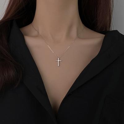 China Fashion Religious Jewelry YSYH Necklace S925 Genuine Silver Platinum Plated With Cross Pendant Necklaces Accessories For Women for sale