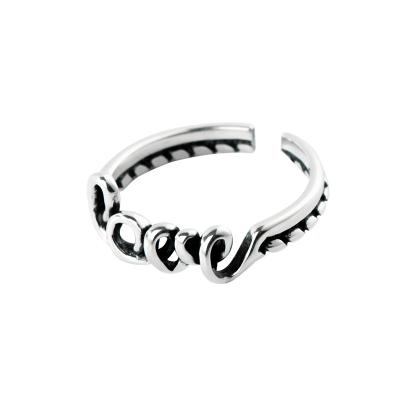 China CLASSIC 925 Thailand Wholesale Custom Silver Love Open Size Free Ring For Women for sale