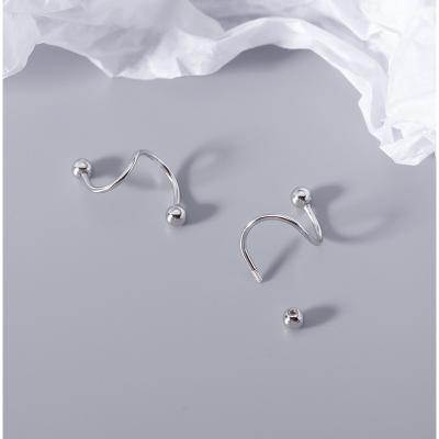 China FASHIONABLE YSYH Customized Fashion Jewelry S925 Silver Earrings With Helix Design Rhodium Plated Silver Accessories for sale