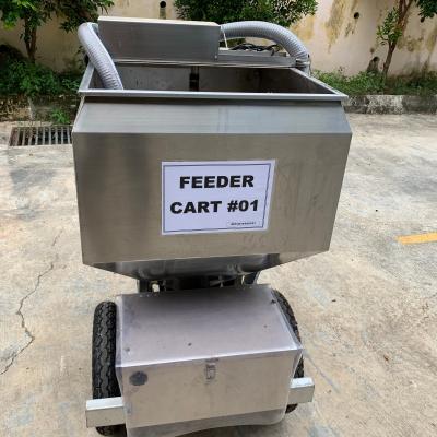 China Farms Stainless Steel Equipment Feeding Motor Automatic Pump Black Soldier Fly Feed Cart For Farms for sale