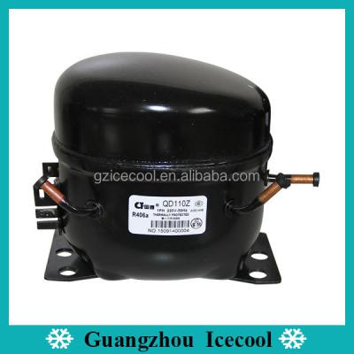 China Chinese brand refrigeration parts cheap price guotong R406a 1/3HP LBP compressor for refrigerator QD110Z for sale