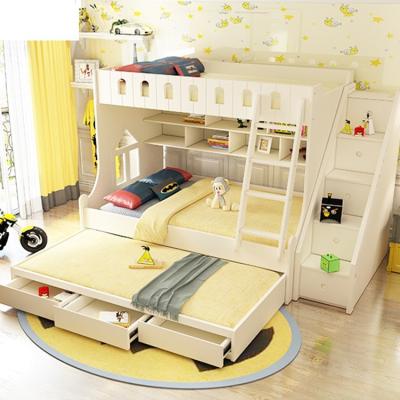 China 2021 New and Safe Custom Nice Modern Design Simple Bedroom Children Kids Strong Modern Wood Bunk Beds for sale