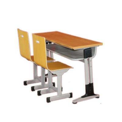 China Modern School Student Desk Double Seat School Furniture Table Chairs Designs and Single Chairs for sale