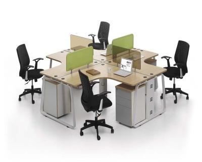 China Modern 4 Person Office Work Table Office Furniture Design Open Staff Tables Work as a Clerk for Staff for sale