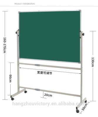 China 5years high school classroom furniture mobile magnetic greenboard classroom furniture sliding green board for sale