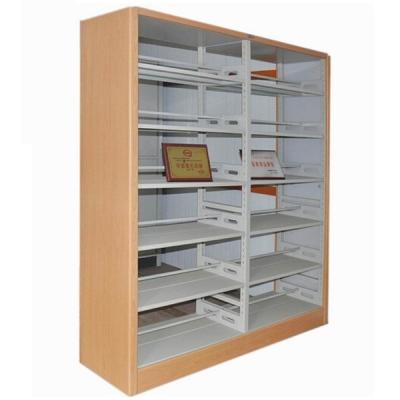 China Factory Wholesale 5 Tiers Wooden Frame Modern Combine Metal Layer Bookcase Shelf for sale