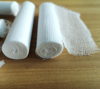 China 100% cotton hot sale absorbent medical conformations 100% wow cotton gauze bandage roll manufacturers for sale