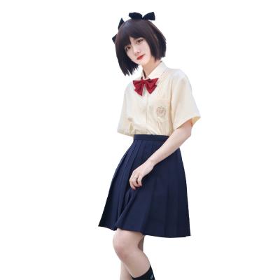 China Anti-Wrinkle China Supplier Wholesale Leisure Preppy Kids School Uniform Short Sleeve Shirt for sale