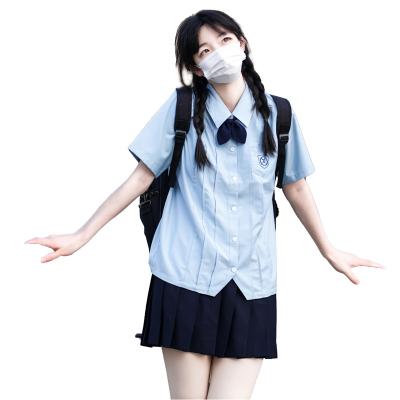 China Anti-Wrinkle Designs Fine Workmanship Leisure Girls School Hot Sale Preppy Shirt for sale