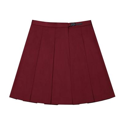 China China Manufacturer Breathable Japanese Style School Uniforms Pleated Girls Solid Color Preppy Skirt for sale