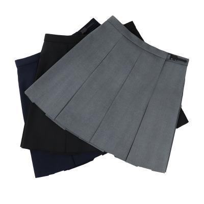 China Factory direct supply breathable cheap price pleated Japanese girls in solid color short preppy skirt for sale