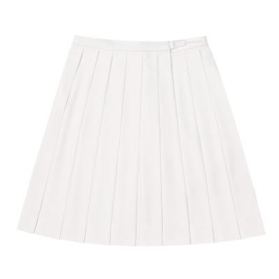 China Breathable Factory Supply Student School Girl Preppy Solid Color Customizable Skirt Directly for sale