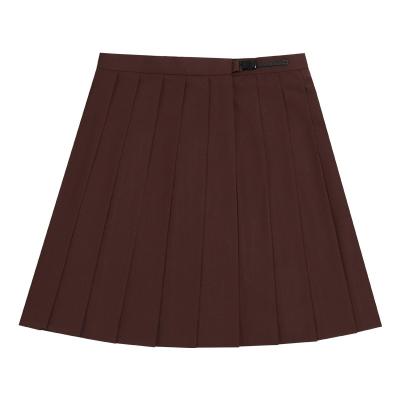 China Selling High Quality Japanese Style School Student Uniforms Breathable Pleated Solid Color Preppy Skirt for sale