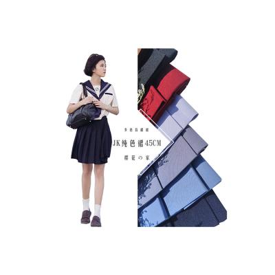 China Wholesale High Quality Breathable School Uniform Fashion Ladies Student Pleated Solid Color Casual Preppy Skirt for sale