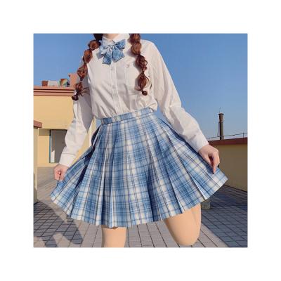 China High Quality Breathable School Girls Pleated Jk Uniform Plaid Skirt For Students for sale