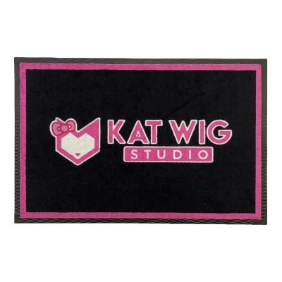 China Stain Logo Mat Waterproof Pet Floor Mat Custom Made Resistant My Logo Rubber Mat Floor for sale