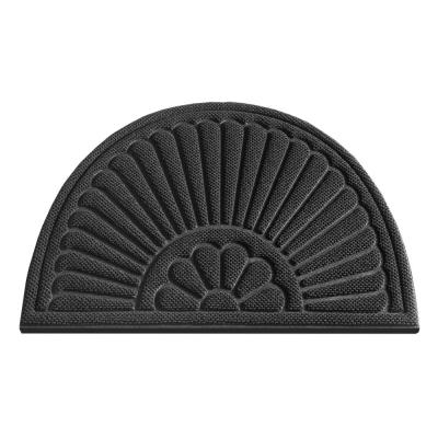 China Oil Resistant Anti-Slip Outside Rubber Backed Tufted Door Mats To Heat Mats Semi Circular Welcome Logo for sale