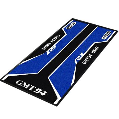 China Logo Floor Custom Motorcycle Rubber Washable Wholesale Indoor or Outdoor Garage Mat for sale