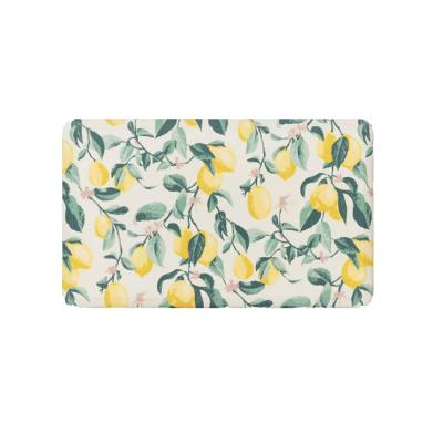 China Lemon PVC Non Slip Custom Kitchen Mat Non Slip Anti Fatigue Kitchen Mat for sale