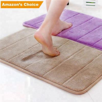 China Sustainable Plain Custom Color Soft Memory Foam Anti-Slip Bath Mat for sale